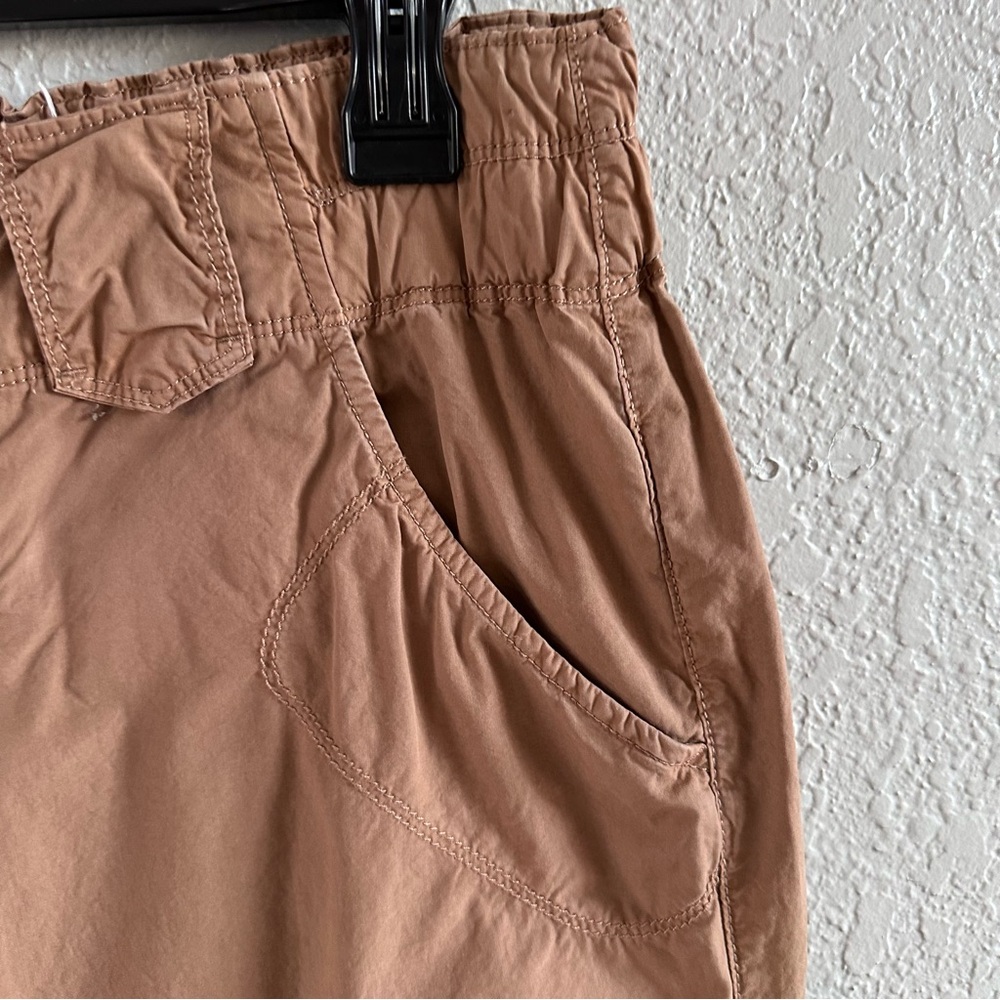 Pilcro Tan Cargo Pants Women’s 25 Utility Pocket Wide Leg Ankle Length - Picture 4 of 14